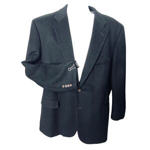 Joseph & Lyman Mens 46 Reg Black Pure 100% Cashmere‎ Sport Coat Blazer Jacket